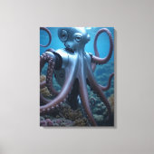 Cyber Octopus canvasprint Canvas Afdruk (Voorkant)