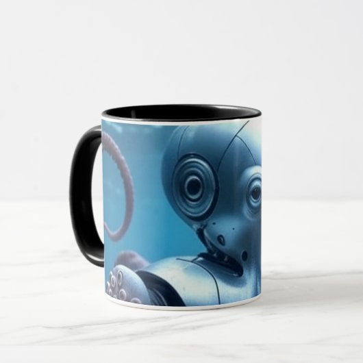 Cyber Octopus combo mug Mok (Voorkant links)