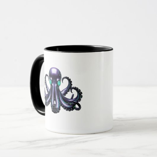 Cyber Octopus – futuristisch Zee Mok (Voorkant links)