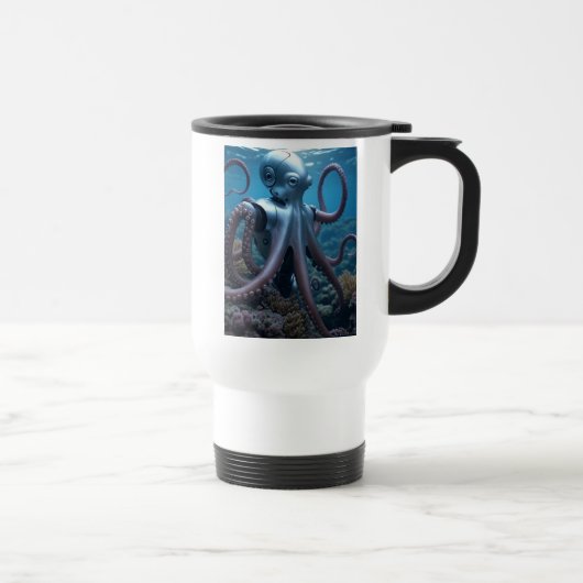 Cyber Octopus linkerhand witte reisbeker (Rechts)