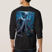 Cyber Octopus men black sweatshirt back (Achterkant)