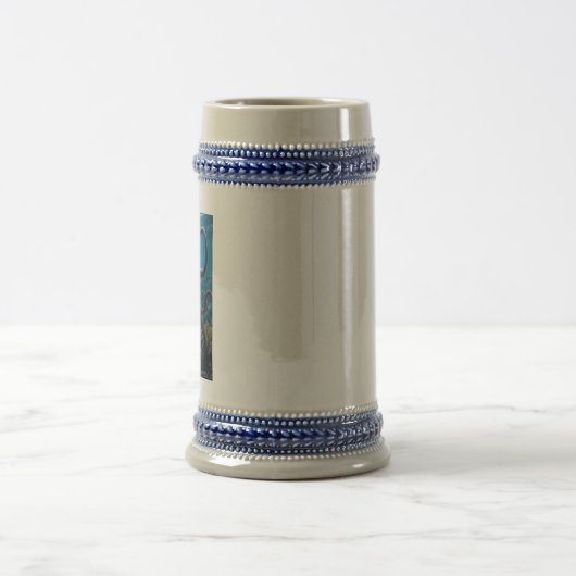 Cyber Octopus right hand blue stein Bierpul (Center)