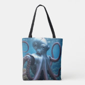 Cyber Octopus shoulder tote bag (Achterkant)