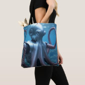Cyber Octopus shoulder tote bag (Dichtbij)