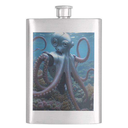 Cyber Octopus stainless steel flask Flacon (Voorkant)