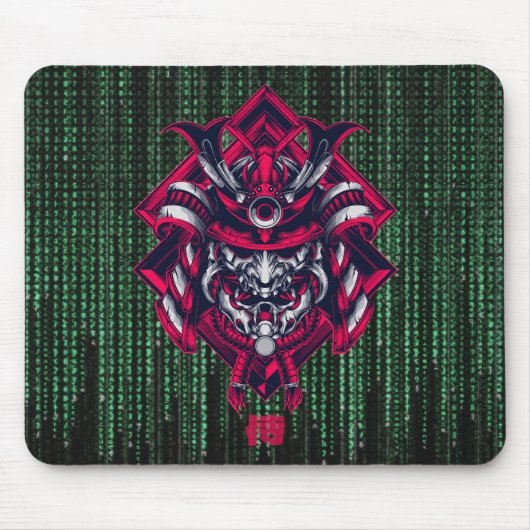Cyber Oni Code – Retro Toekomst Kracht Muismat (Voorkant)