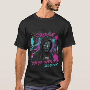 Cyber-Oni & Robotachtige Kattenkop   Neo-Tokyo Vap T-shirt