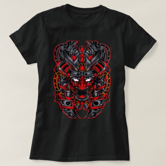 Cyber Oni Samurai Mask T-shirt (Design voorkant)
