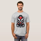 Cyber Oni: Smoke Warrior Mask T-shirt (Voorkant volledig)