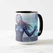 Cyber Oracle Mug – Futuristic Tech Anime Girl Mok (Voorkant rechts)