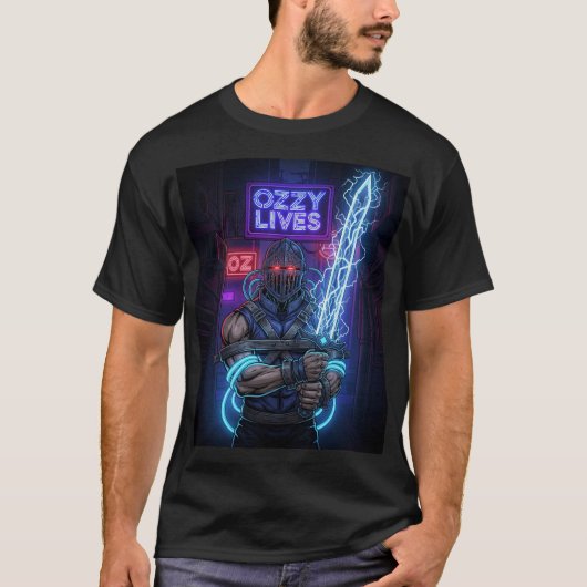 Cyber-Ozzy: Geen rust voor de bozen T-shirt (Voorkant)
