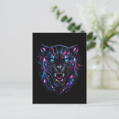Cyber Panter Briefkaart (Staand voorkant)