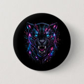 Cyber Panter Ronde Button 5,7 Cm (Voorkant)