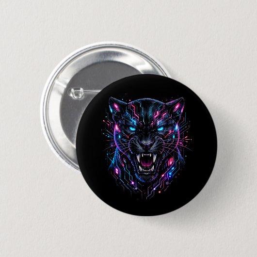 Cyber Panter Ronde Button 5,7 Cm (Voorkant /achterkant)