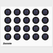Cyber Panter Ronde Sticker (Vel)