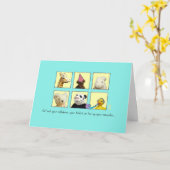 Cyber Party Animals in Windows Birthday Card Kaart (Gele Bloem)