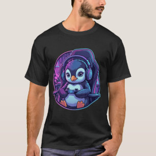 Cyber Pinguïn Gamer T-shirt