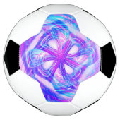 Cyber Pink en Blue Compact Mirror Voetbal (Gedraaid)