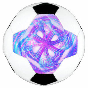 Cyber Pink en Blue Compact Mirror Voetbal