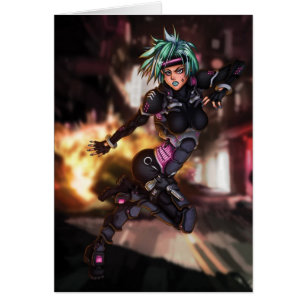 Cyber Police Manga Girl