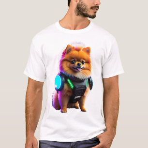Cyber Pomeranian Ontdekkingsreiziger van de Toekom T-shirt