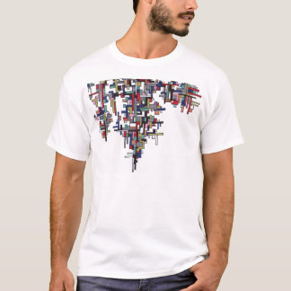 Cyber Pop Abstract Fractal Crystal T-shirt