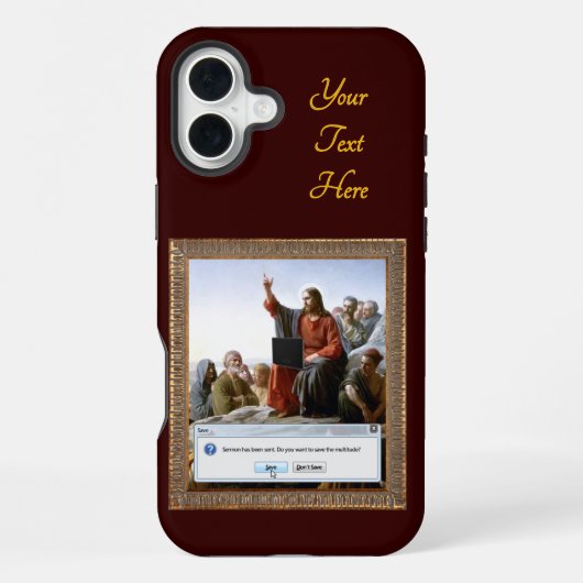 Cyber preek grappig gepersonaliseerd iPhone hoesje (Achterkant)