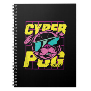 Cyber Pug 2021 Grappige Hond Pug Design Notitieboek