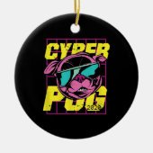 Cyber Pug | Cool Pug Dog Keramisch Ornament (Voorkant)