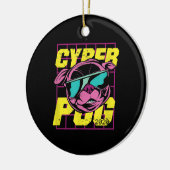 Cyber Pug | Cool Pug Dog Keramisch Ornament (Links)
