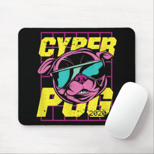 Cyber Pug   Cool Pug Dog Muismat