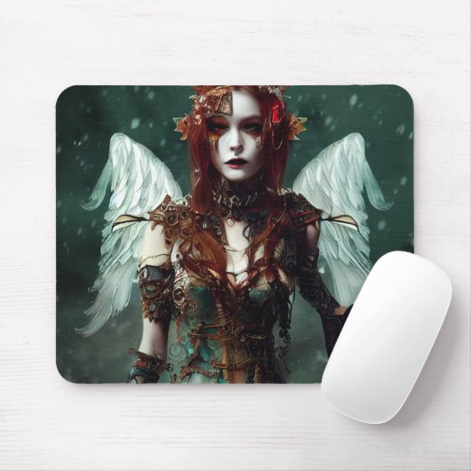 Cyber Punk Angel_Digitale Kunst Muismat (Met muis)