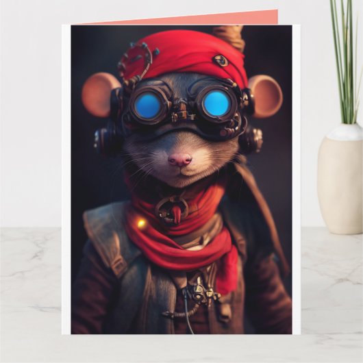 CYBER PUNK BIRTHDAY-WENSKAARTEN KAART (Voorkant)