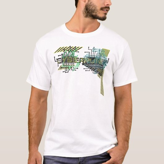 Cyber Punk Cyberpunk Trippy Acid Glitch Retro Futu T-shirt (Voorkant)