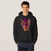 Cyber Queen Neon Glow hoodie (Voorkant volledig)