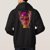Cyber Queen Neon Glow hoodie (Achterkant)