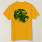 Cyber Rex Neon Skelet Vintage T-Shirt (Design achterkant)