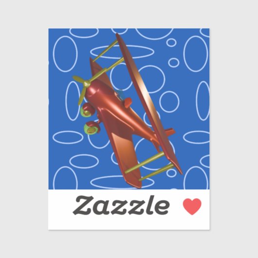 Cyber Rode Popcorn Anime Doppeldecker vliegt te mi Sticker (Vel)