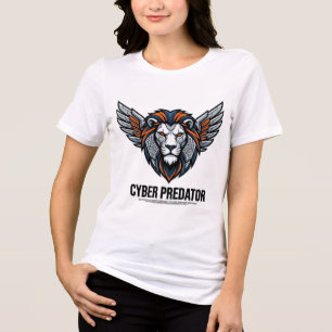 Cyber Roofdier Vleugelige Mechanische Leeuw Grafis Tri-Blend Shirt