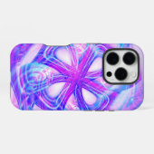 Cyber roze en blauw iPhone hoesje (Achterkant horizontaal)