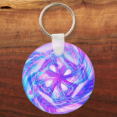 Cyber roze en blauw sleutelhanger (Achterkant)