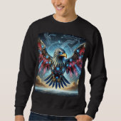 Cyber Samurai Eagle T-shirt ontwerp. (Voorkant)