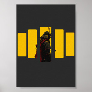 Cyber Samurai Japanse Krijger Bushido Kunst Poster