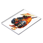 Cyber Samurai Paletmes Oranje Notitieboek (Linkerzijde)