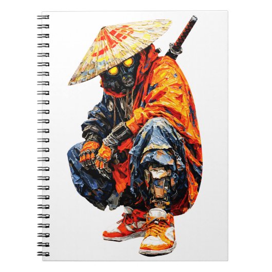 Cyber Samurai Paletmes Oranje Notitieboek (Voorkant)