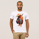 Cyber Samurai Paletmes Oranje T-shirt (Voorkant volledig)