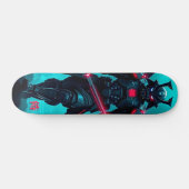Cyber Samurai Skateboard: futuristische fusiekunst Persoonlijk Skateboard (Horizontaal)