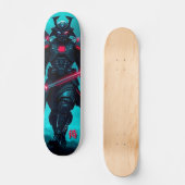 Cyber Samurai Skateboard: futuristische fusiekunst Persoonlijk Skateboard (Voorkant)