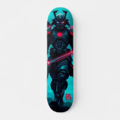 Cyber Samurai Skateboard: futuristische fusiekunst Persoonlijk Skateboard (Voorkant)