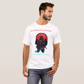 Cyber Samurai Under the Red Moon – Neon Warrior T-shirt (Voorkant volledig)